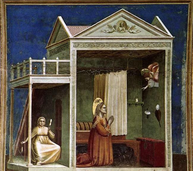 GIOTTO di Bondone Annunciation to St Anne Norge oil painting art